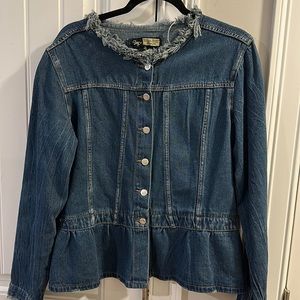 Suzanne Betro, blue denim jacket, XL